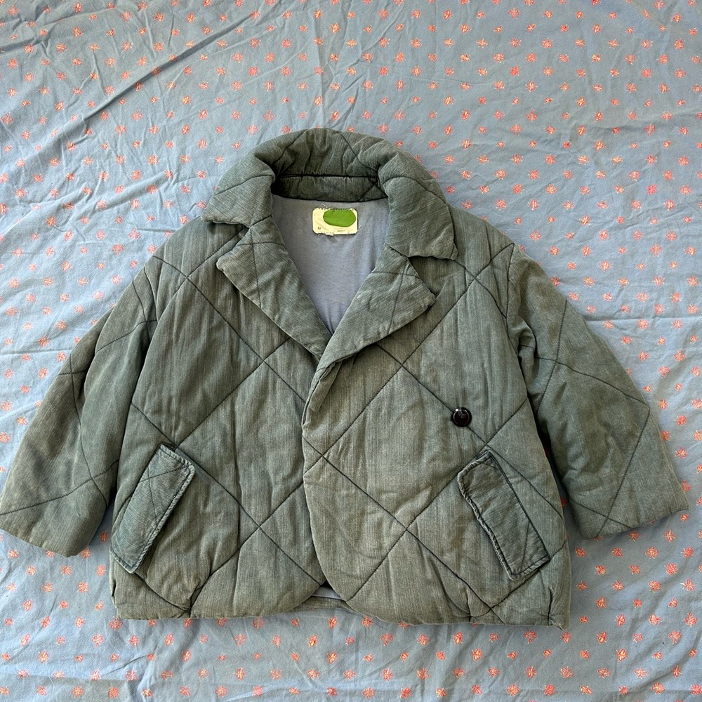 Chambray Quilted Jacket - L